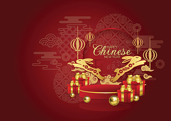 Year of the rabbit, holiday, Chinese New Year HD wallpaper