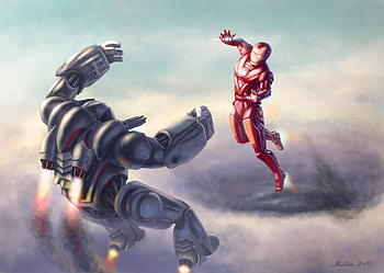 Iron Man And War Machine Artwork, iron-man, war-machine, artwork, superheroes HD wallpaper