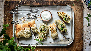 Strudel Food, Orientalischer Blumenkohl Kartoffel Fllung HD wallpaper