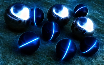 Abstract, Shine, Light, Bright, Neon, Metal, Balls HD wallpaper