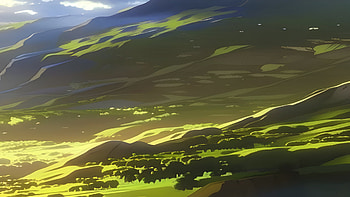 Green Hills, Attack on Titan, landscape, AI Art HD wallpaper