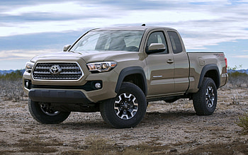 Toyota Tacoma pickups, Side view, Striking backdrop, Impressive HD wallpaper