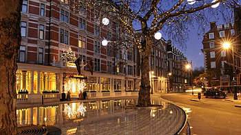 lovely hotel in westminster london, city, taxi, hotel, street, trees, evening HD wallpaper