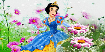 White Snow, kids, fantasy, wall disney HD wallpaper