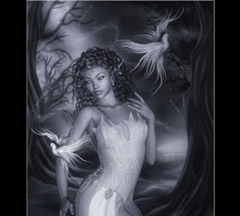 Fairy, abstract, bird, fantasy HD wallpaper