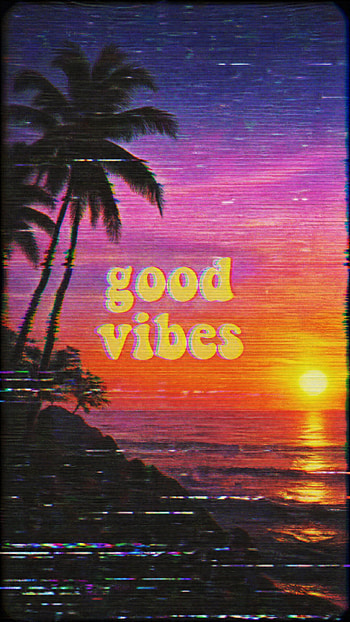 Good Vibes Sunset | Tropical Palm Vibes | Retro Sunset | Sunset Glow , Palm Tree, Beach HD phone wallpaper