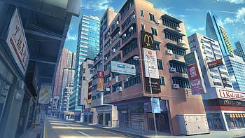 Building, Anime, City, Street HD wallpaper