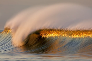 WAVE, golden, sea, water HD wallpaper