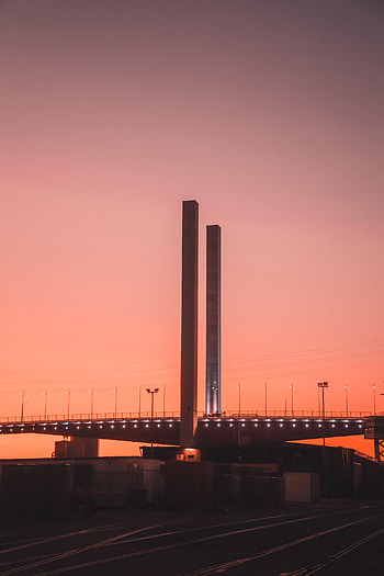Cities, Twilight, Road, Dusk, Bridge, Construction, Design HD phone wallpaper