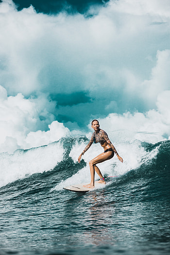 Orane Ragot, Girl Surfing HD phone wallpaper