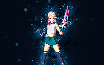 Infiltrator Lexa, , blue neon lights, Fortnite Battle Royale, Fortnite characters, Infiltrator Lexa Skin, Fortnite, Infiltrator Lexa Fortnite HD wallpaper