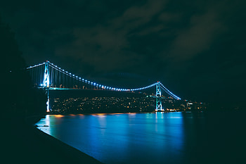 Cities, Rivers, Night City, Bridge HD wallpaper
