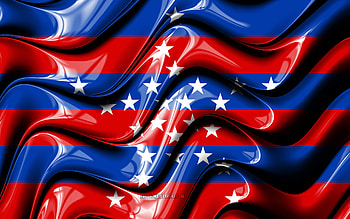 Magdalena Flag, , Departments of Colombia, South America, Day of Magdalena, Flag of Magdalena, 3D art, Magdalena, colombian departments, Magdalena 3D flag, Colombia HD wallpaper