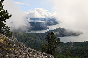 Landscape, Nature, Trees, Clouds, Rock, Islands HD wallpaper