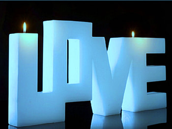 Sometimes Love is blue, blue, black background, love, flames, candles HD wallpaper