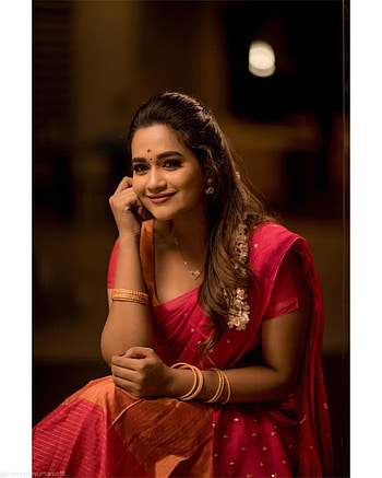 Kaavya, sari, hair HD phone wallpaper