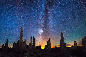 Mono Lake Near Mammoth Lakes California Milky Way, lake, milky-way, nature, stars HD wallpaper