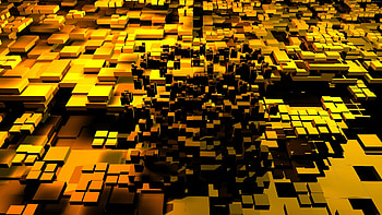 3d Cubes Gold , 3d, cubes, gold HD wallpaper