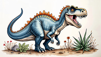 Stunning Dinosaur Ultra, dinosaur, illustration, prehistoric, Tyrannosaurus Rex HD wallpaper