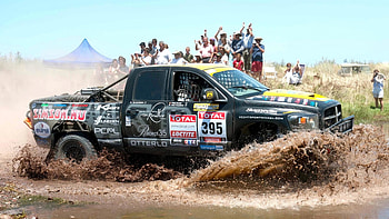 Maroon Dodge Ram 1500, Dakar Rally HD wallpaper