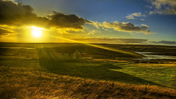 Nature, Sun, Shine, Light, Meadow, Barn, Shed HD wallpaper