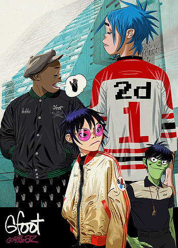 Gorillaz debut clothing collection, Russel the drummer HD phone wallpaper