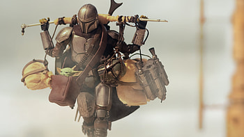 Pedro Pascal Gina Carano Carl Weathers The Mandalorian HD wallpaper