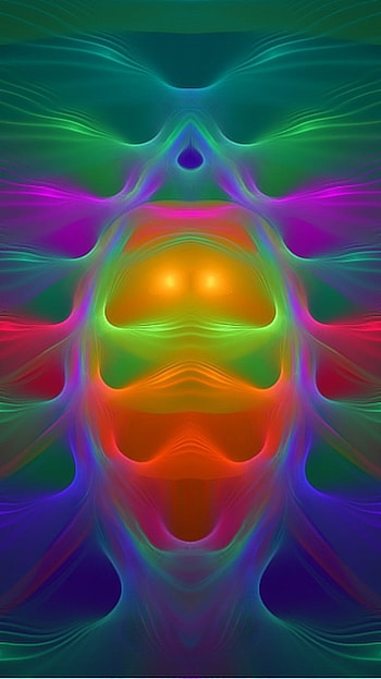 gfga, electric blue, new, art, pink, green, shadow, neon, oled, yellow, apophysis, hot, orange, red, amoled, 3, blue, modern, bug, shapes, , fractal, layers, purple, colorful HD phone wallpaper