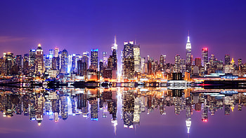 Manhattan Skyline, , Nighttime beauty, College vibes HD wallpaper