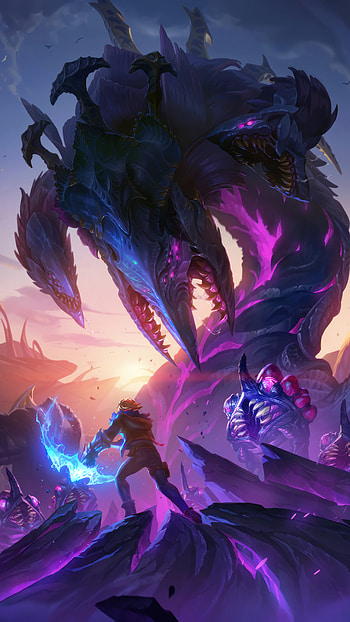 Epic Ezreal vs Baron Nashor League of Legends, video game, League Of Legends HD phone wallpaper