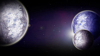 Planets, Universe, Shine, Light, Three HD wallpaper