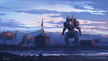 Back To City, robot, artist, artwork, digital-art HD wallpaper