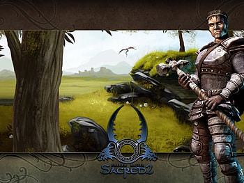 Sacred 2 Fallen Angel, sword, video game, game, warrior, tree HD wallpaper