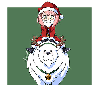 Anya & Bond — Spy x Family Holiday, Anime, Spy X Family, Anya Forger, Bond (Spy X Family) HD wallpaper