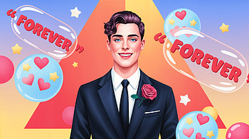 Fiance Charm in Ultra – Forever Love Celebration, fiance, man, suit, rose HD wallpaper