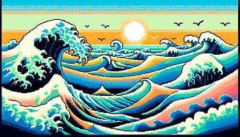 Majestic Ocean Waves, wave, ocean, bird, seascape, Ocean Waves HD wallpaper