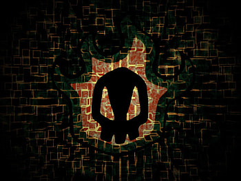 bleach skull, skull, black, green, brick HD wallpaper