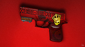 Skull Gun , skull, gun, others, background HD wallpaper