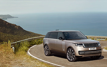 Range Rover Vogue, luxury SUV, exterior, front view, bronze Range Rover Vogue, British cars, Land Rover HD wallpaper