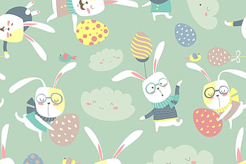 Pattern, egg, bunny, green, texture, vexels, easter, rabbit HD wallpaper