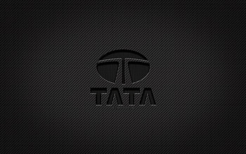 Tata carbon logo, , grunge art, carbon background, creative, Tata black logo, brands, Tata logo, Tata HD wallpaper