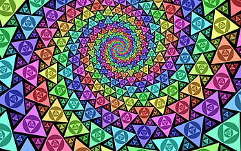 Abstract, Multicolored, Form, Illusion, Immersion, Triangles HD wallpaper