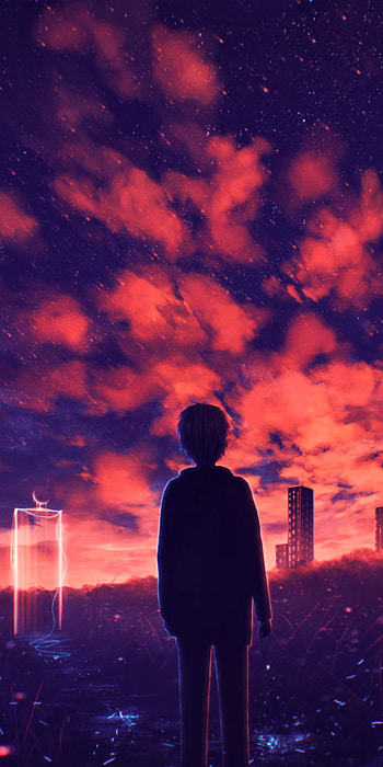 Anime, sky, Sky Anime HD phone wallpaper