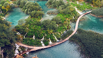 Plitvice Lakes National Park, Croatia, trees, landscape, waterfalls, pond HD wallpaper