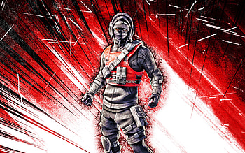 Stealth Reflex, grunge art, Fortnite Battle Royale, Fortnite characters, Stealth Reflex Skin, red abstract rays, Fortnite, Stealth Reflex Fortnite HD wallpaper