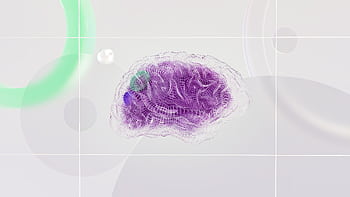 3D rendered abstract design featuring a digital brain visual with vibrant colors. HD wallpaper