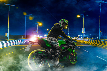 Night Rider, alone, fast, Dark, , cool, mobile, Bike, Colorfull HD wallpaper