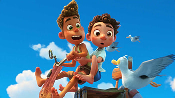Luca animation, Disney Pixar, Vibrant seaside town, Enchanting sunsets HD wallpaper