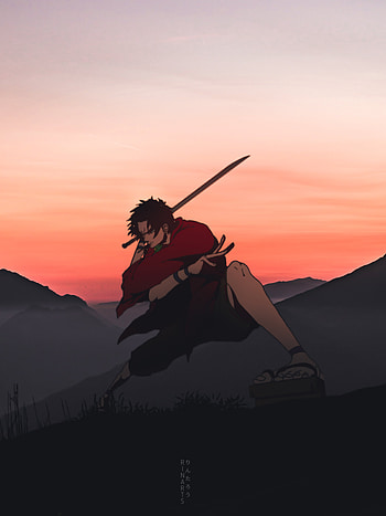 Mugen, cloud, sky, I , Android wall, anime , samurai champloo, anime edit, Android HD phone wallpaper