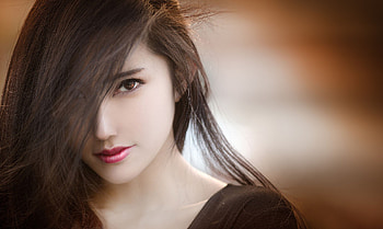 Brunette Girl Close Face, model, girls, brunette, eyes HD wallpaper